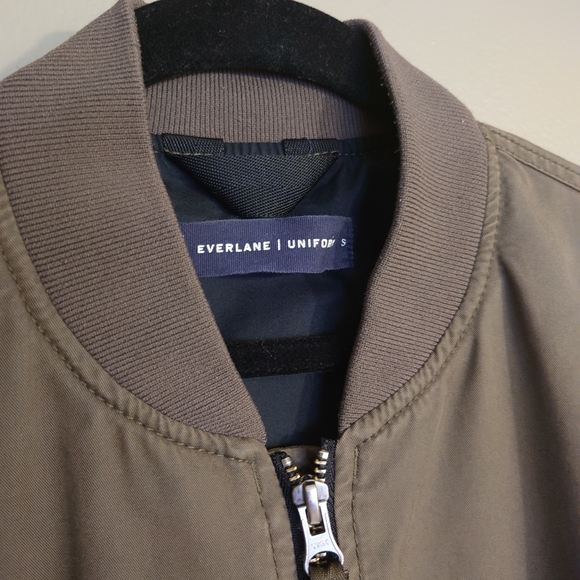 Everlane Men's Khaki Bomber Jacket, Small - Picture 2 of 7